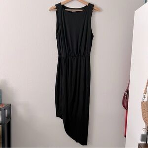 White House Black Market sleeveless asymmetrical dress size small black